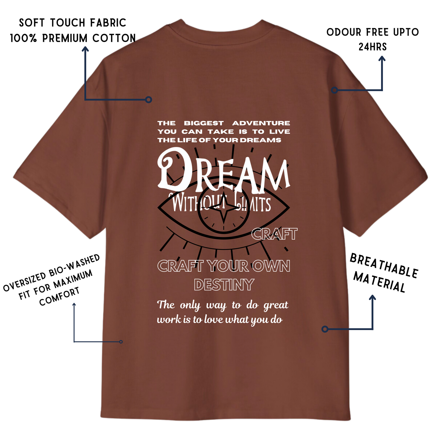 Dream without limits Oversized T-shirt Premium Quality (UNISEX)