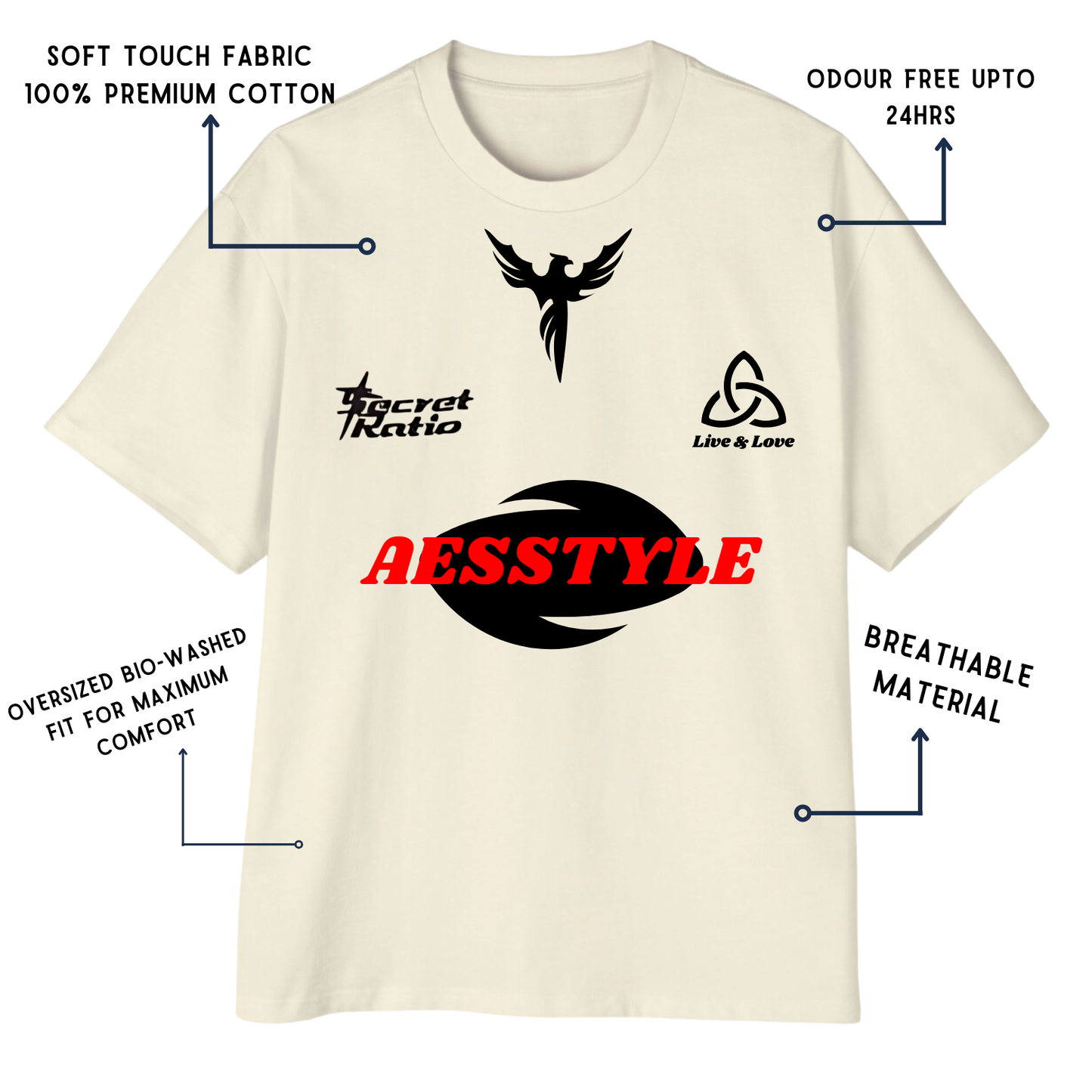 Aesstyle Oversized Premium T-shirt (UNISEX)