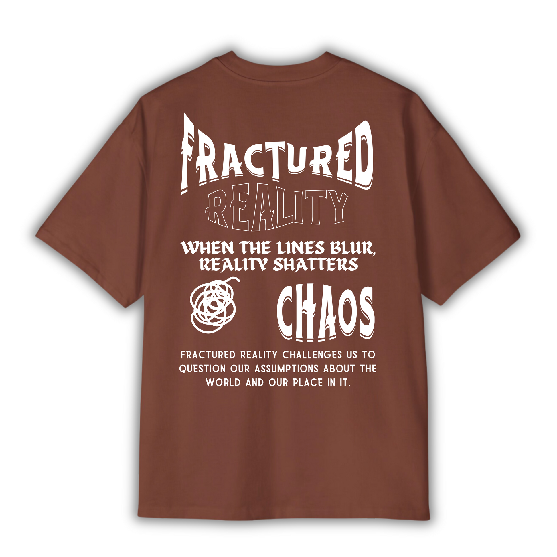 Aesstyle chaos oversized t shirt back print