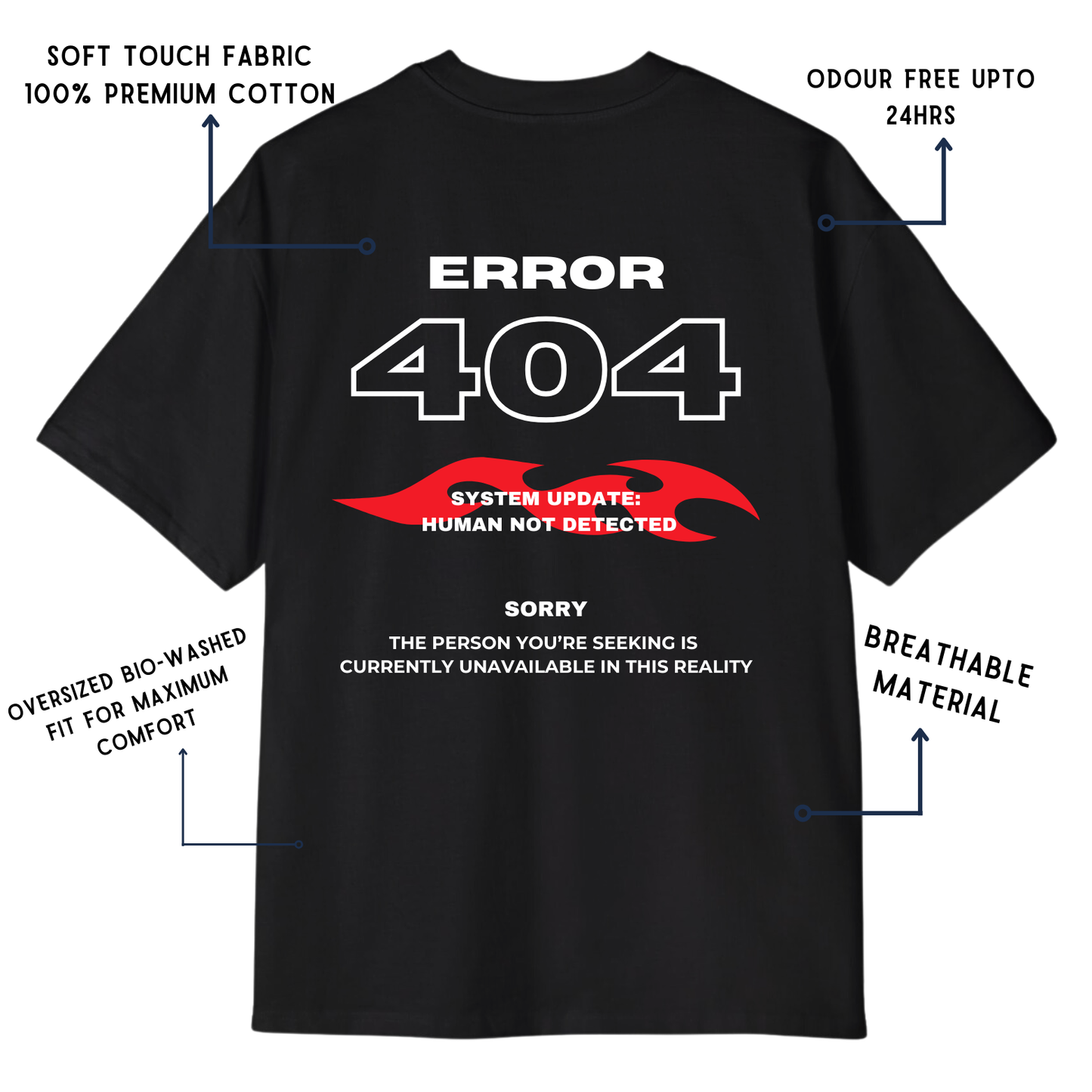 AN ERROR 404 Oversized T-shirt (UNISEX)