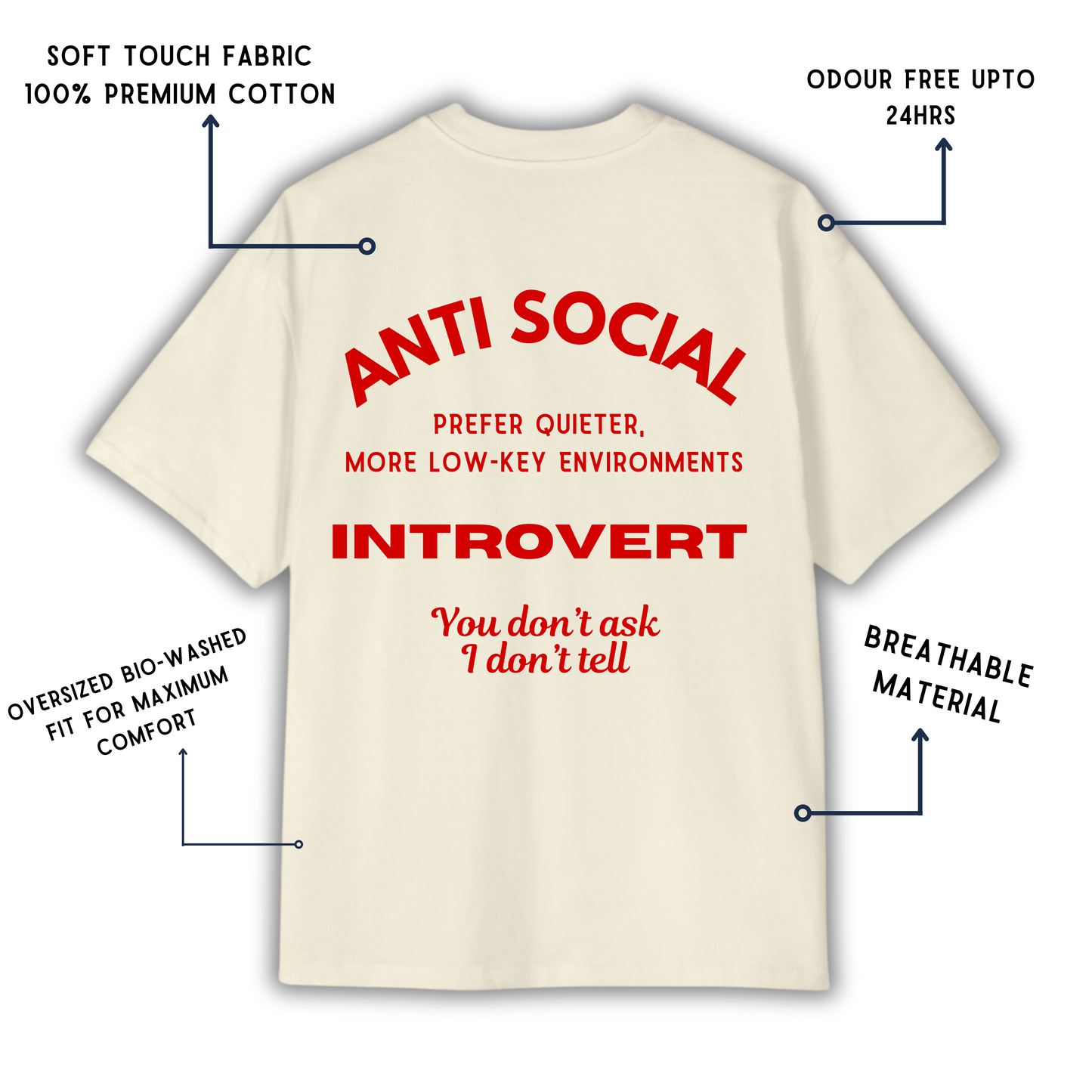 Introvert Oversized Premium T-shirt (UNISEX)