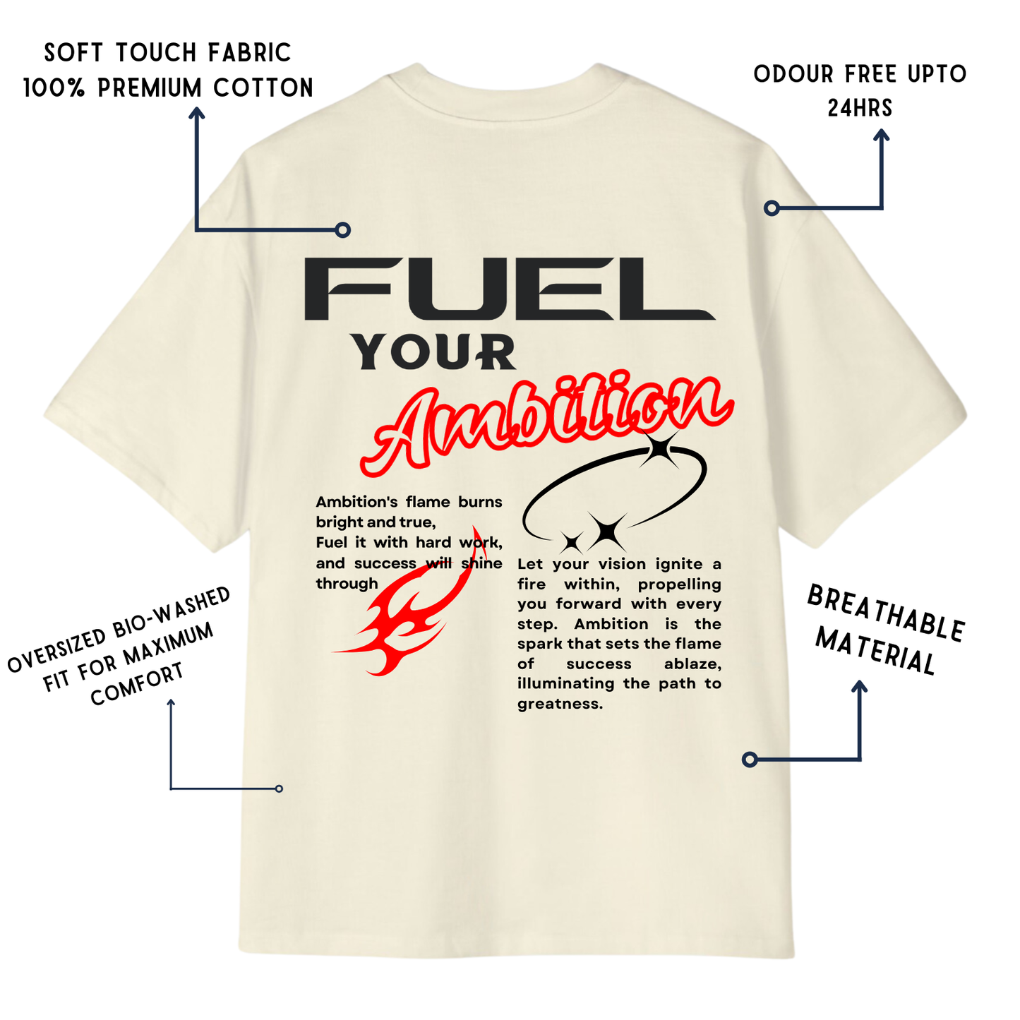 Fuel Your Ambition Oversized T-shirt (UNISEX)