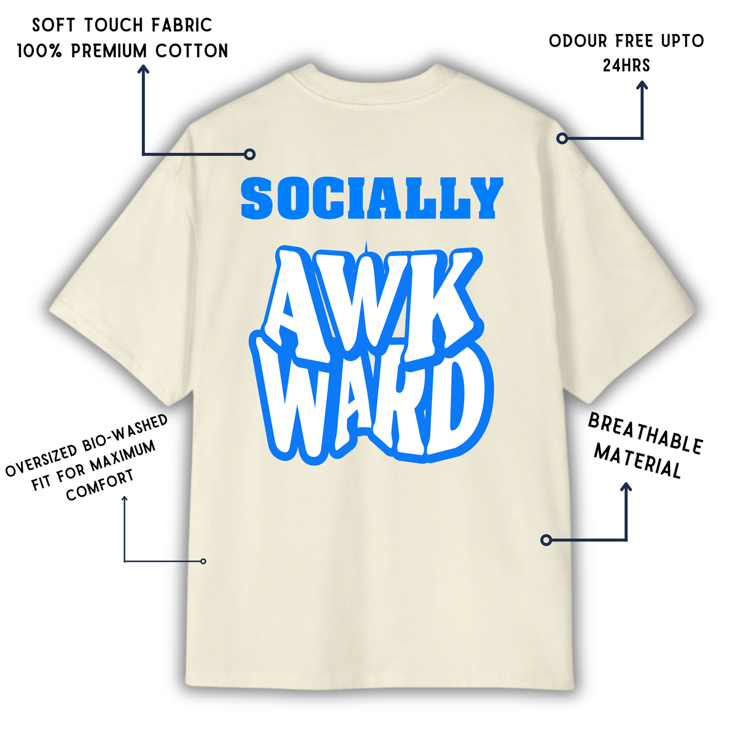 A Socially Awkward Oversized Premium Quality T-shirt (UNISEX)